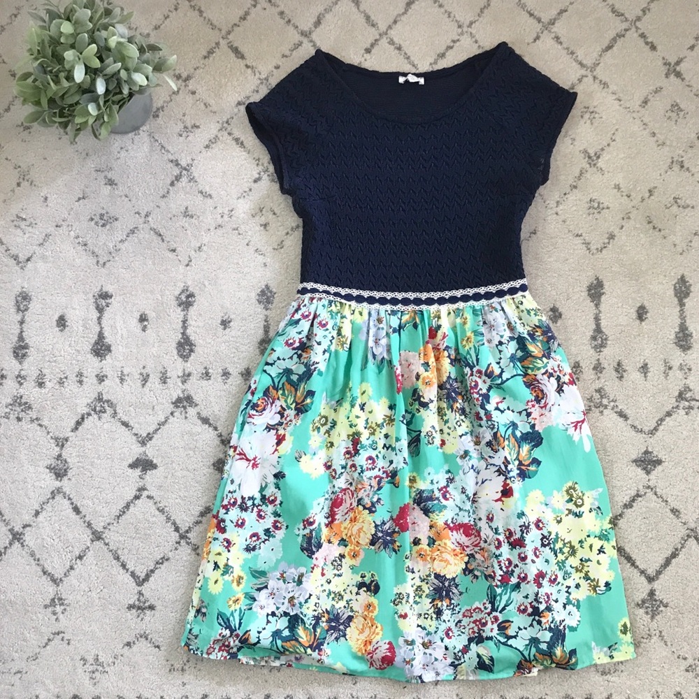 Anthropologie Weston floral multicolor dress